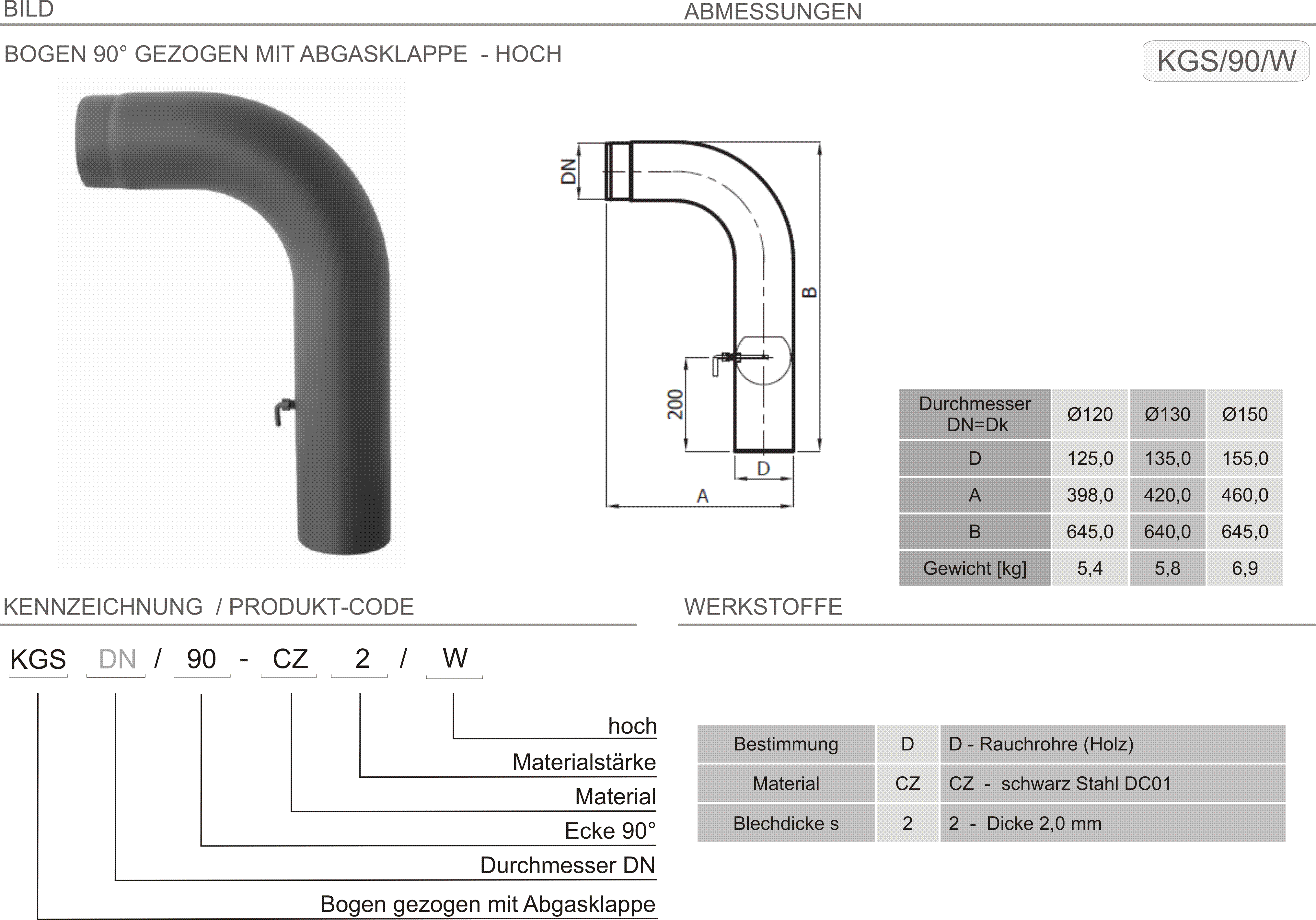 Produkt Beschreibung SPK-KGS90-W